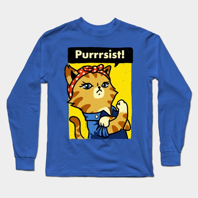 Purrrsist! Long Sleeve T-Shirt by vo_maria